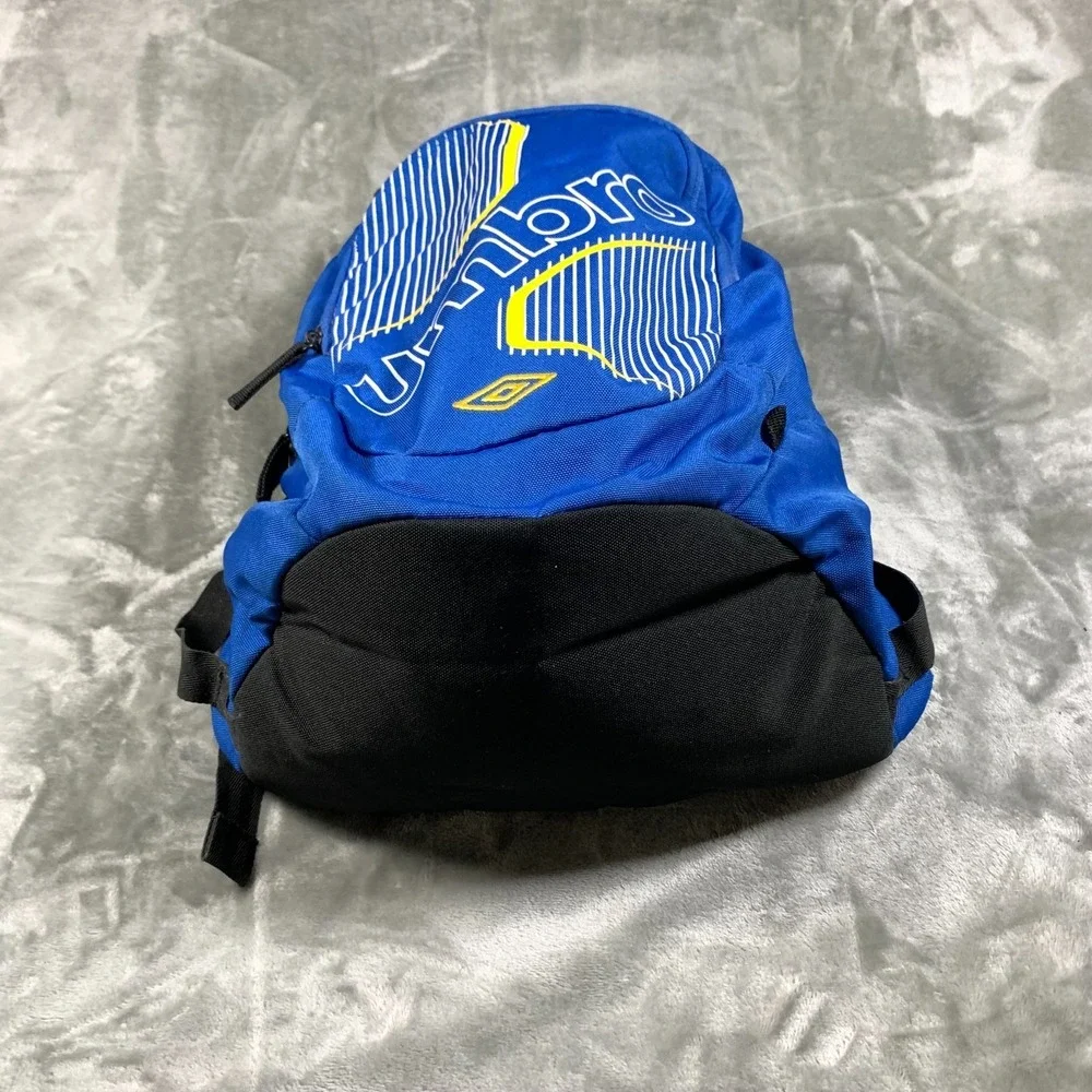 Umbro Backpack Bue Soccer Travel Daypack Commuter School Padded Embroidered Logo
